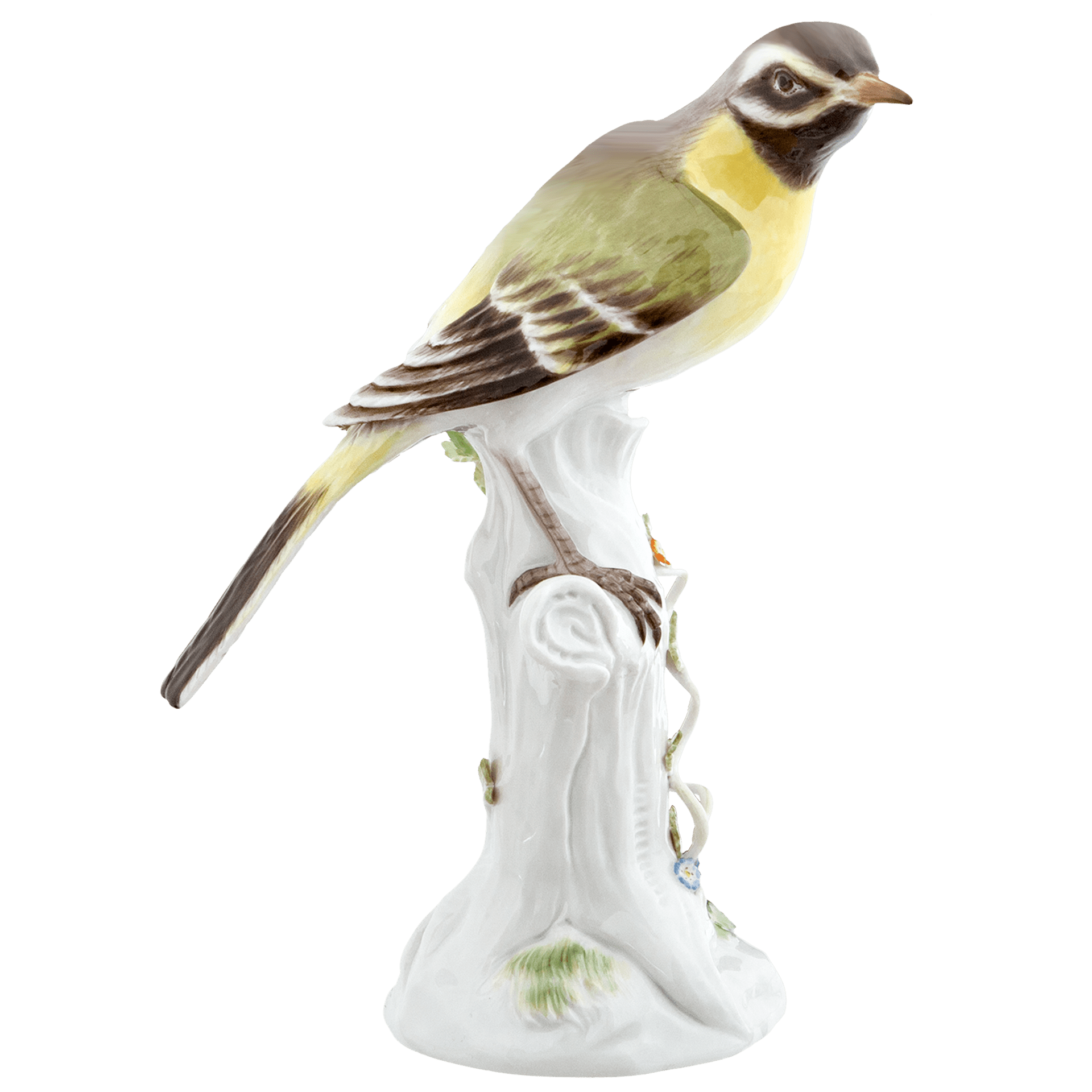 Porzellanfigur Bachstelze, Bunt staffiert, H 16 cm | Meissen Figuren - Edition Tierkinder 900100 - 77224 - Meissen Weimar