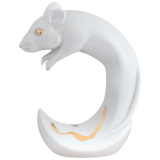 Porzellanfigur Chinesische Tierkreiszeichen Ratte, Gold staffiert, H 12 cm | Meissen Figuren Individuell