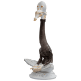 Porzellanfigur Giraffe Mrs. Silence Bunt und gold staffiert, H 23 cm | Meissen Figuren-Edition Ladies & Gentlemen