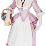 Porzellanfigur Ortolana, Bunt und gold staffiert, H 17 cm | Meissen Figuren-Edition Italienische Komödie