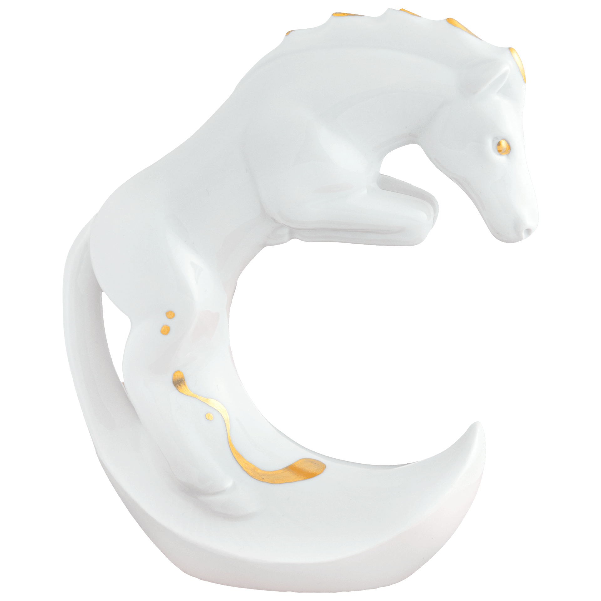 Porzellanfigur Pferd, Chinesisches Tierkreiszeichen, H 13 cm | Meissen Figuren chinesisches Jahrestier 900200 - 83656 - Meissen Weimar