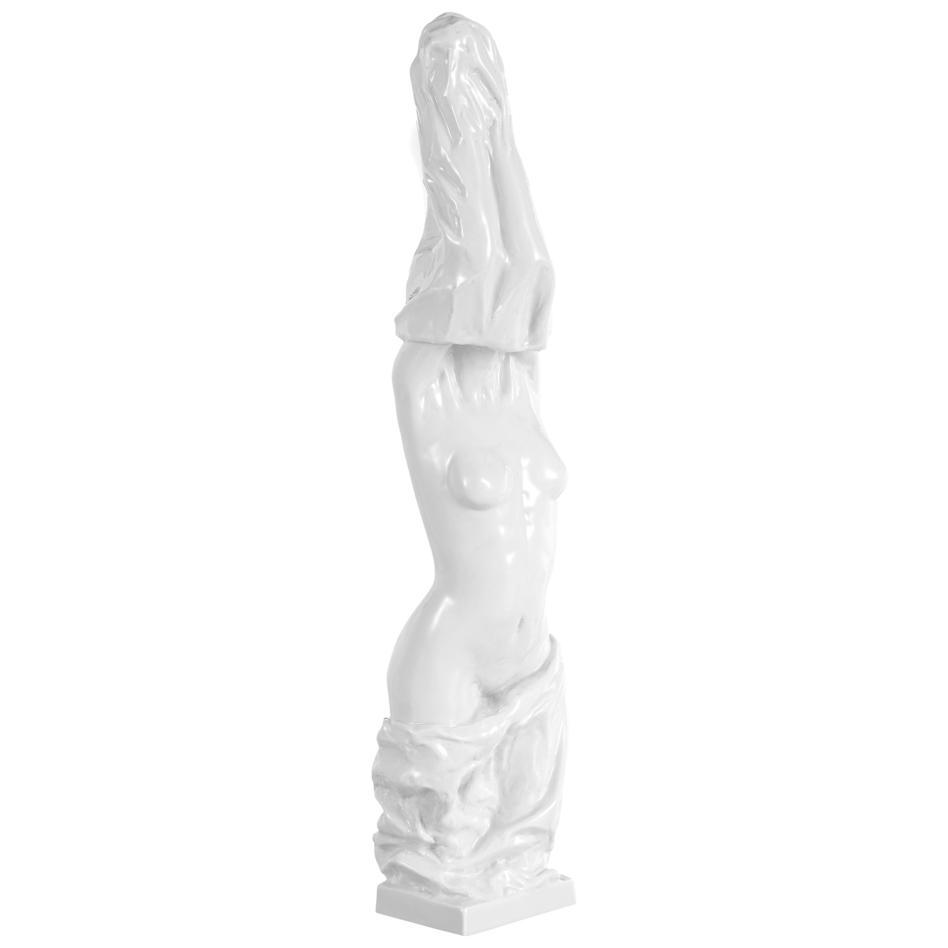 Porzellanfigur, Weiß, H 46 cm | Meissen Figuren Individuell 000001 - 90304 - Meissen Weimar