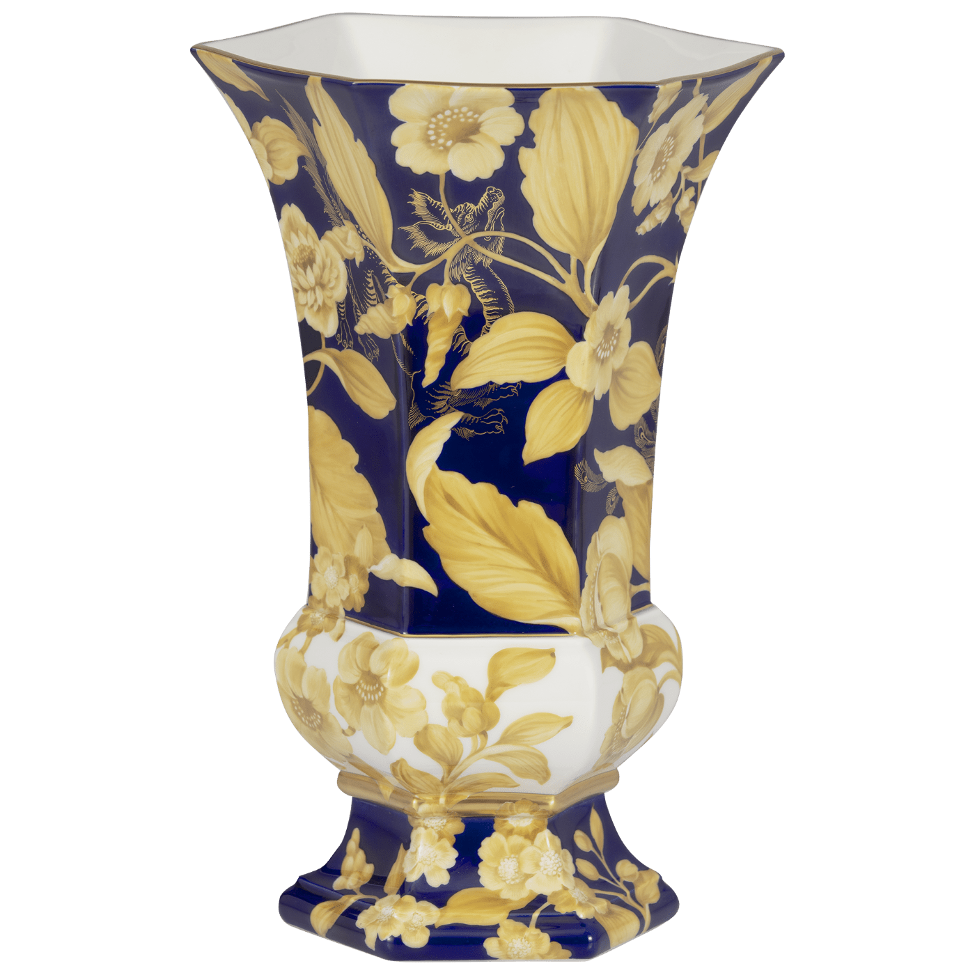 Porzellanvase Secret Garden, Dunkelblau - Gold, H 27,5 cm | Meissen Limitierte Meisterwerke 619884 - 50041 - Meissen Weimar