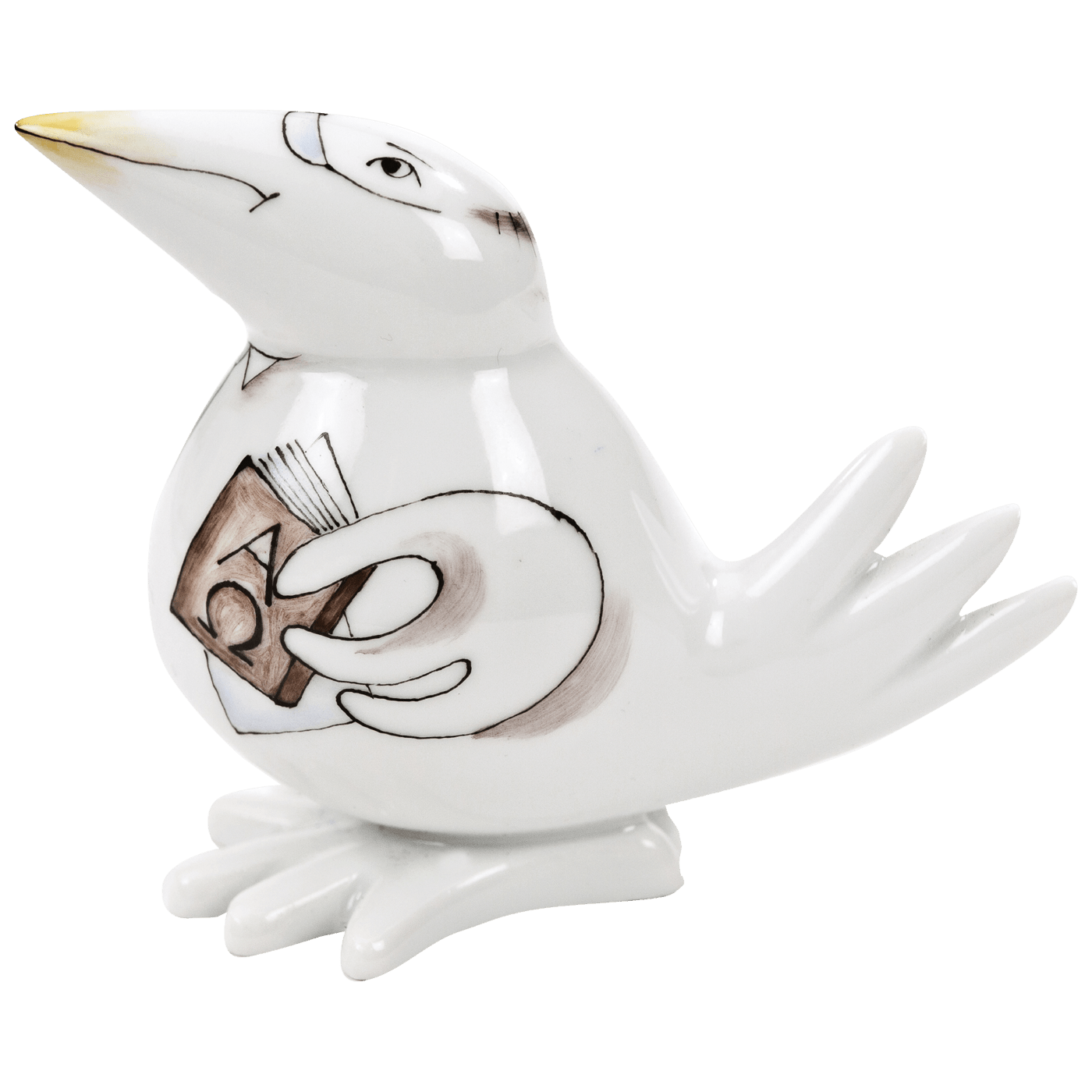 Professor (Wissenschaftler, Forscher, Lehrer), H 6 cm | Meissen Figuren - Edition Spassvogel 71A234 - 77410 - Meissen Weimar