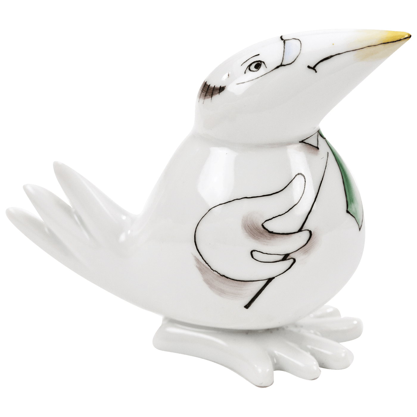 Professor (Wissenschaftler, Forscher, Lehrer), H 6 cm | Meissen Figuren - Edition Spassvogel 71A234 - 77410 - Meissen Weimar