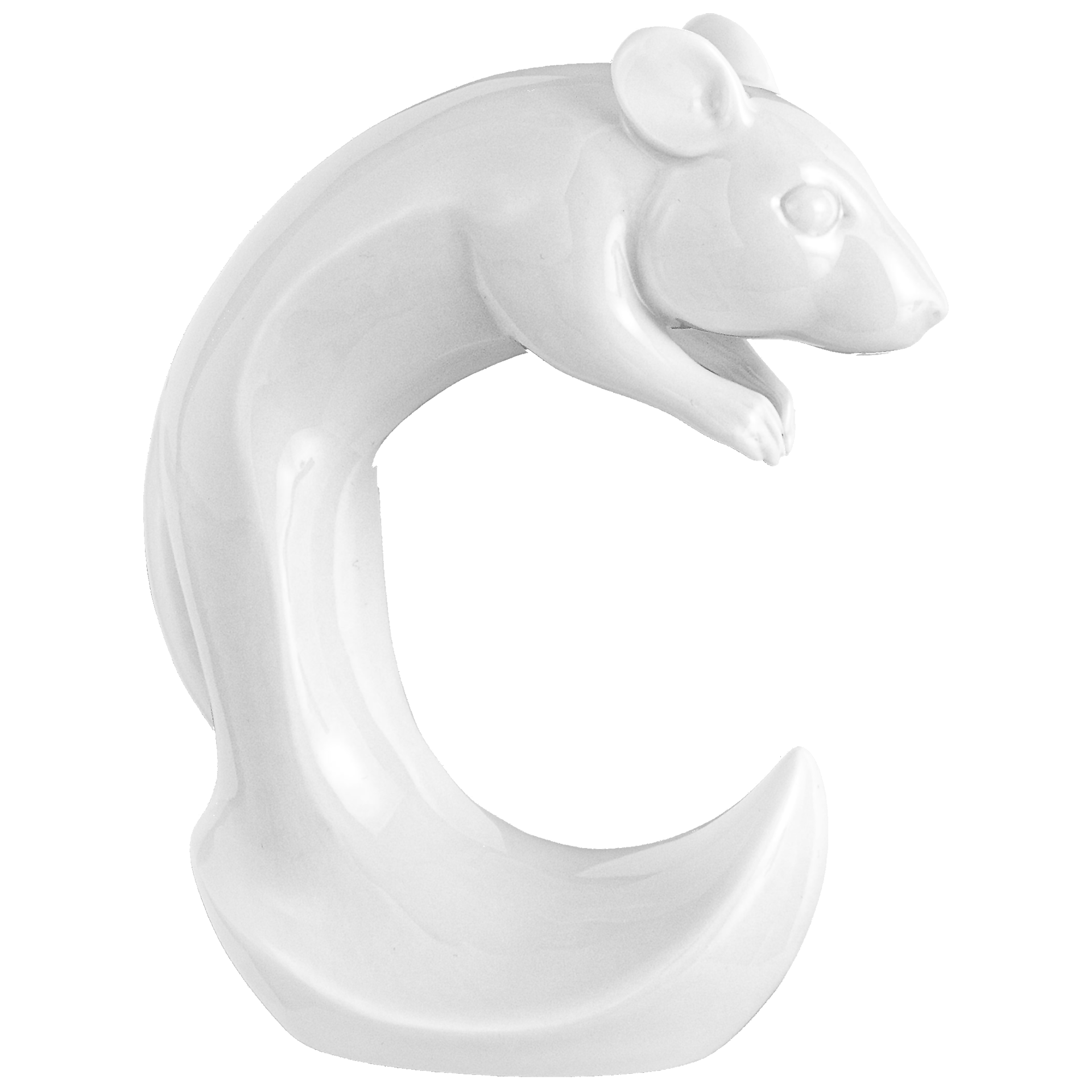 Ratte, Weiß, H 12 cm | Meissen Figuren Chinesisches Jahrestier 000001 - 83662 - Meissen Weimar