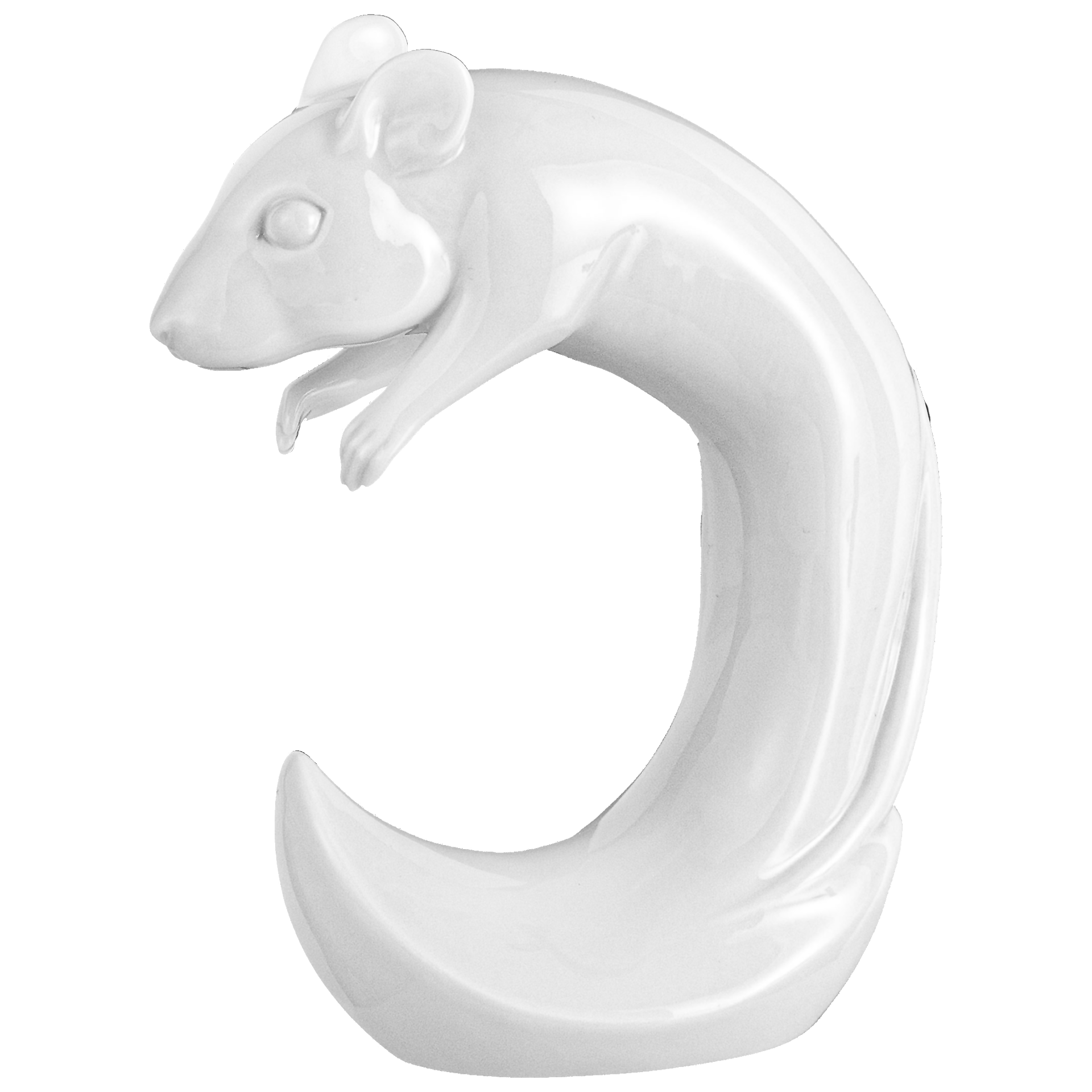 Ratte, Weiß, H 12 cm | Meissen Figuren Chinesisches Jahrestier 000001 - 83662 - Meissen Weimar