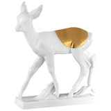 Reh, Gold staffiert, H 12,5 cm | Meissen Einzelplastik