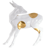 Reh, Gold staffiert, H 22 cm | Meissen Einzelplastik