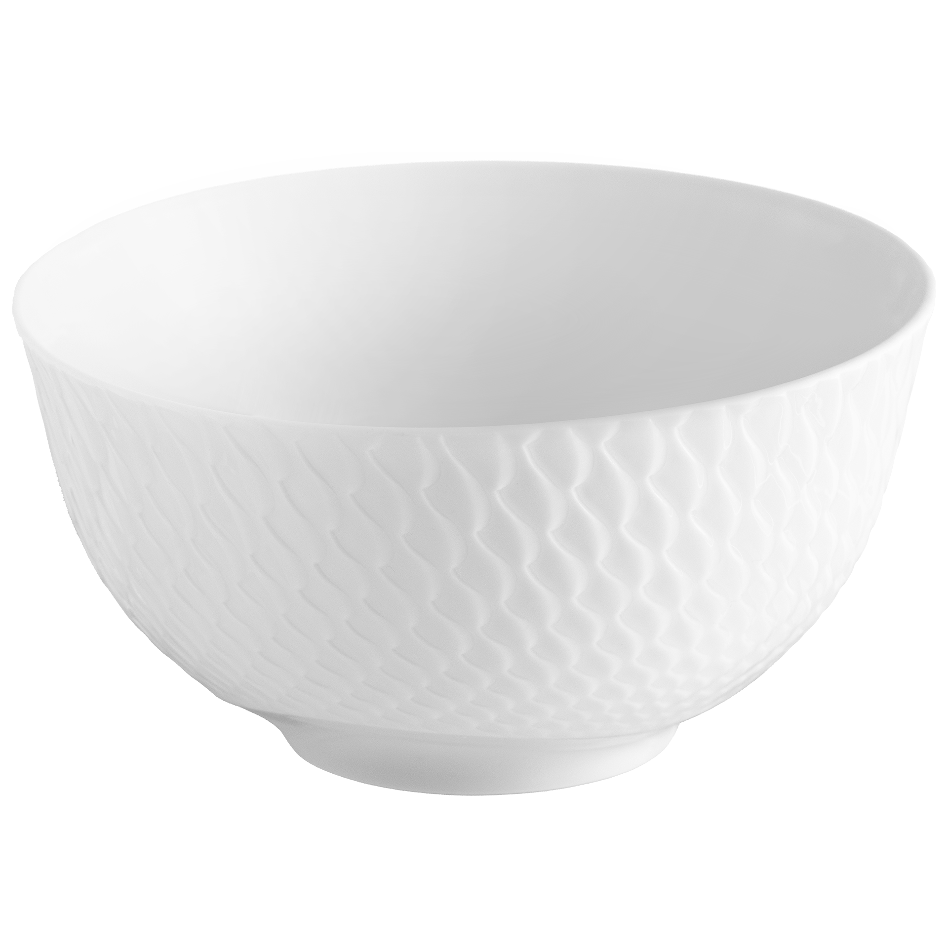 Reisschale mit Deckel, Biskuit Weiß, Ø 12,5 cm | Meissen Wellenspiel Relief 860101 - 29820 - Meissen Weimar