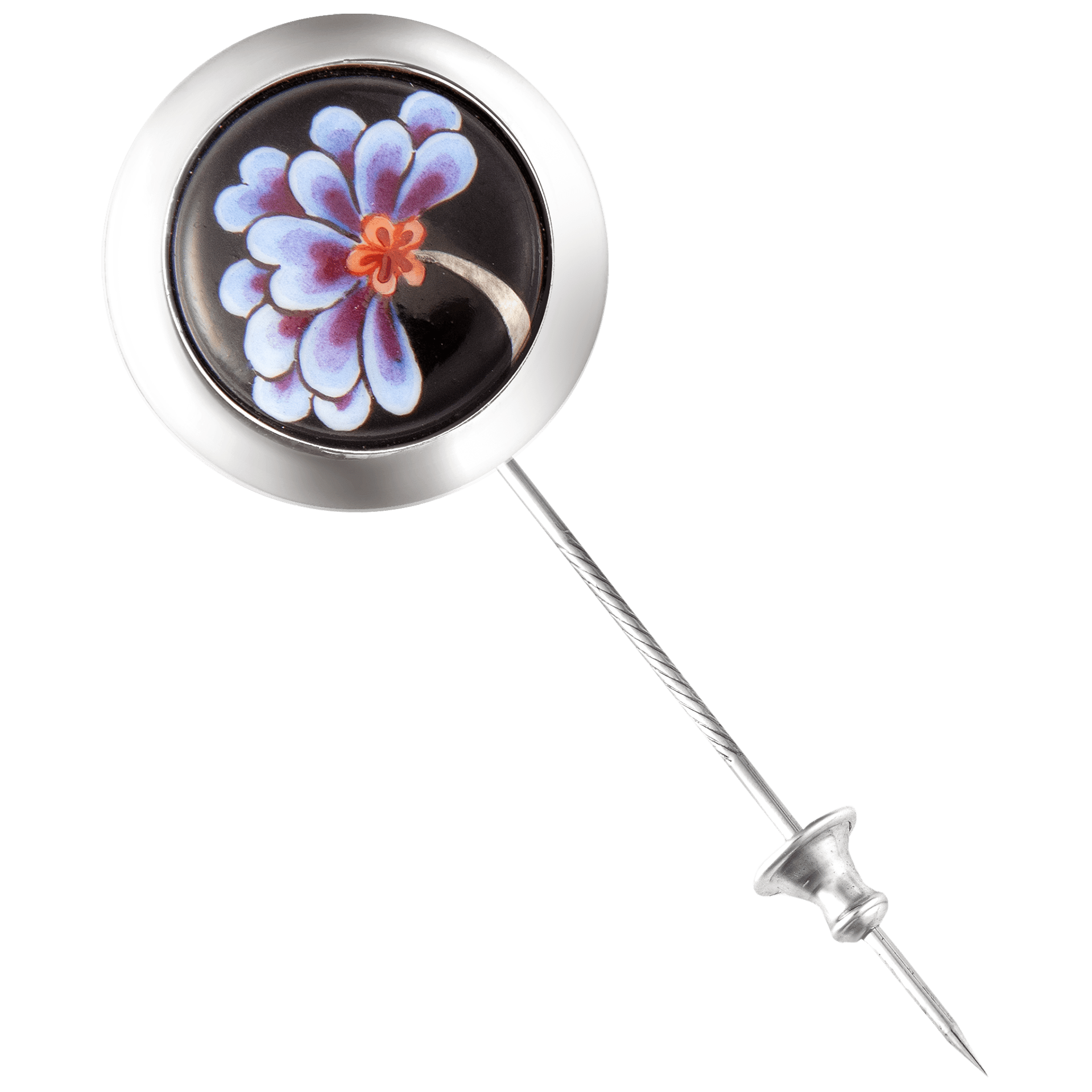 Reversnadel Indische Blüte Blau, Ø 1.8 cm | Meissen Schmuck Individuell mpj60bi930c1 - Meissen Weimar