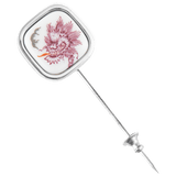 Reversnadel Ming-Drache Purpur Ø 1.8 cm | Meissen Herrenschmuck