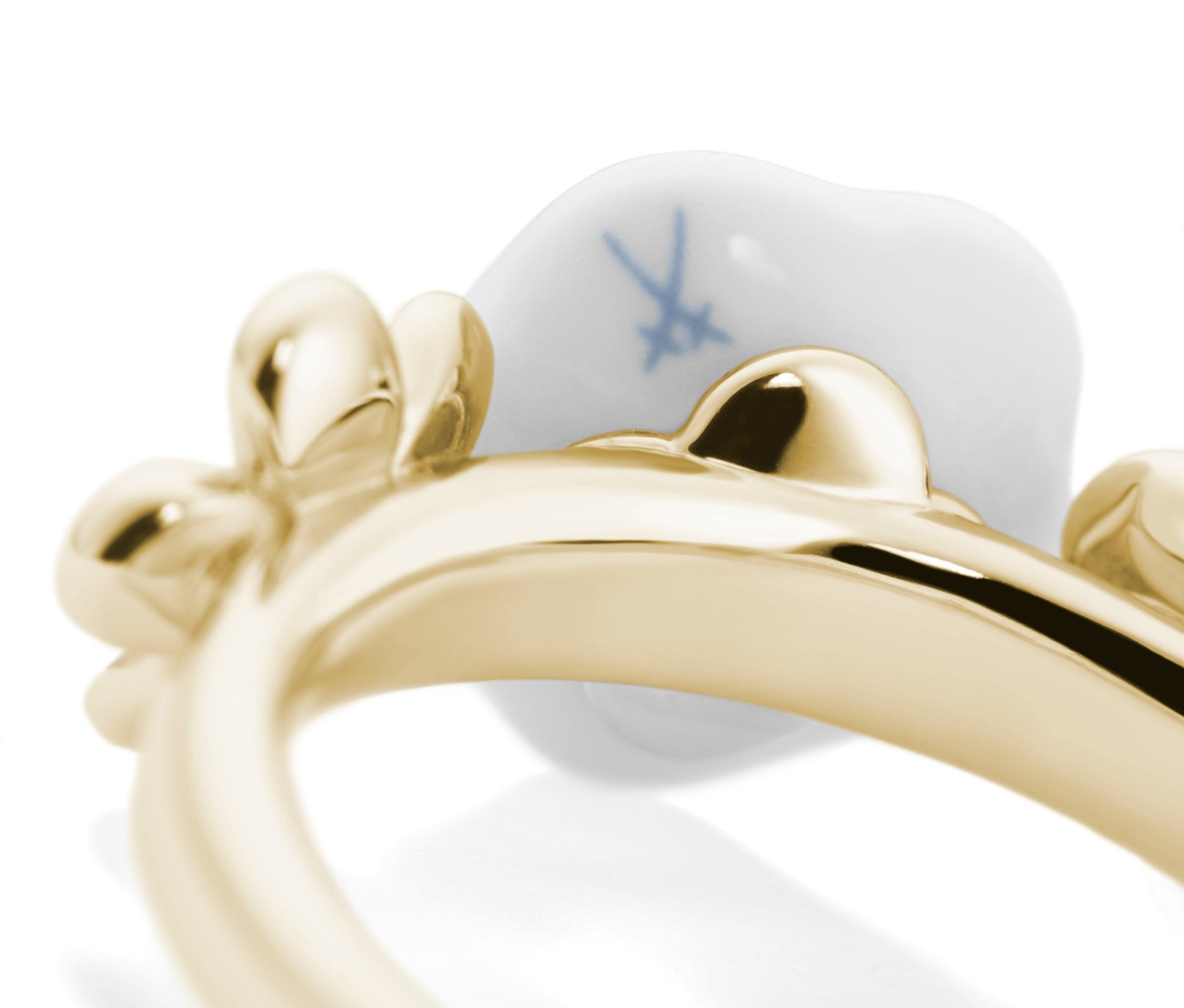 Ring 1739 Royal Blossom Bouquet, Gelbgold 750, Brillant 0,02 ct | Meissen Royal Blossom Collection mpj10bl38600 - Meissen Weimar