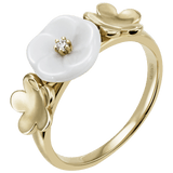 Ring 1739 Royal Blossom Bouquet, Gelbgold 750, Brillant 0,02 ct | Meissen Royal Blossom Collection