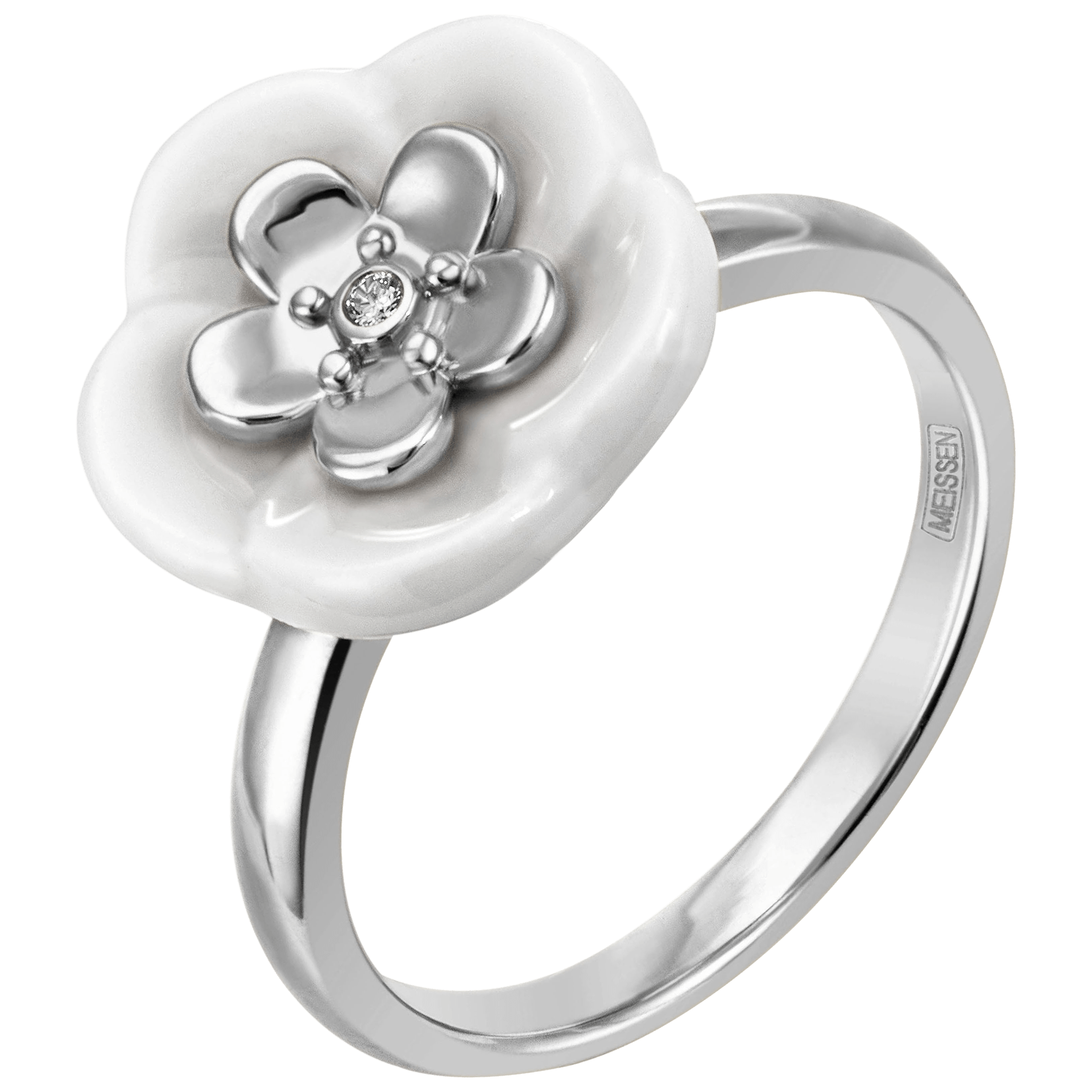 Ring 1739 Royal Blossom Bouquet Weißgold 750, 4 g | Meissen Royal Blossom Collection mpj10bl25700 - Meissen Weimar