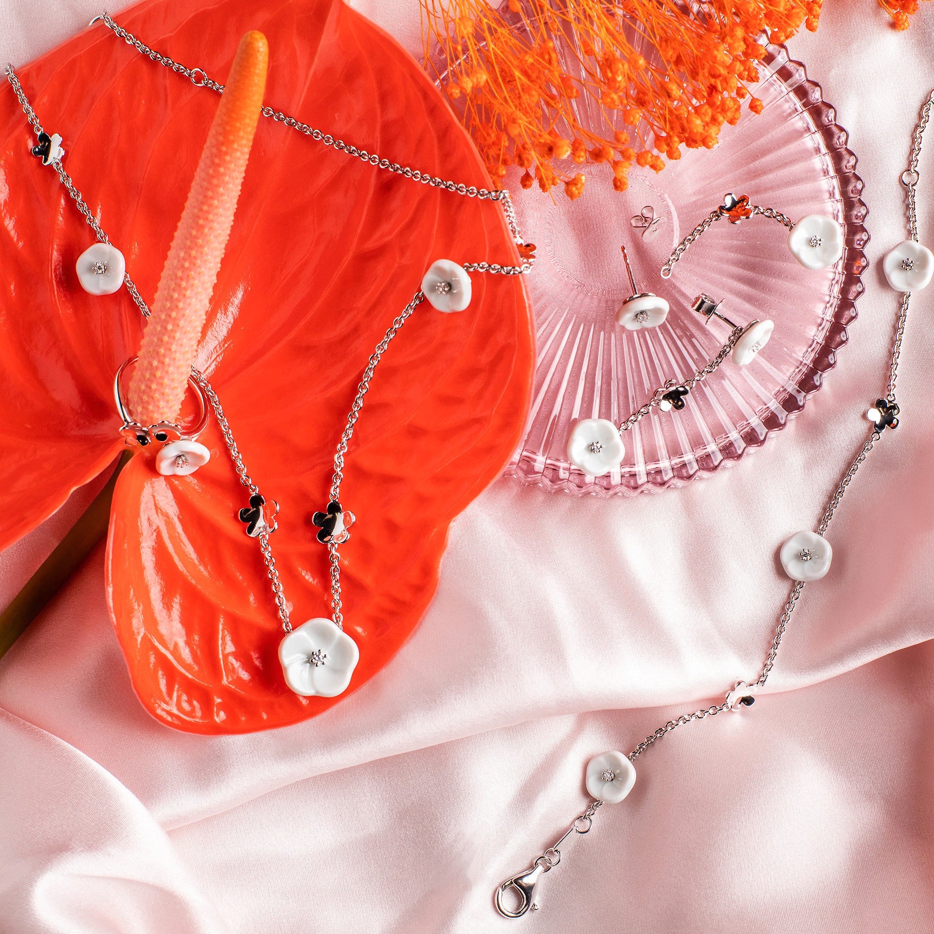 Ring 1739 Royal Blossom Bouquet Weißgold 750 | Meissen Royal Blossom Collection mpj10bl29600 - Meissen Weimar