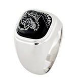 Ring Glücksdrache in Platin, 24 g | Meissen Geschenke