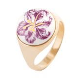 Ring, Lilie Dekor, 925 Silber rosé vergoldet | Meissen Geschenke