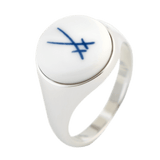 Ring, Markenzeichen Schwerter in Kobaltblau, 11 g | Meissen Kollektion Markenzeichen