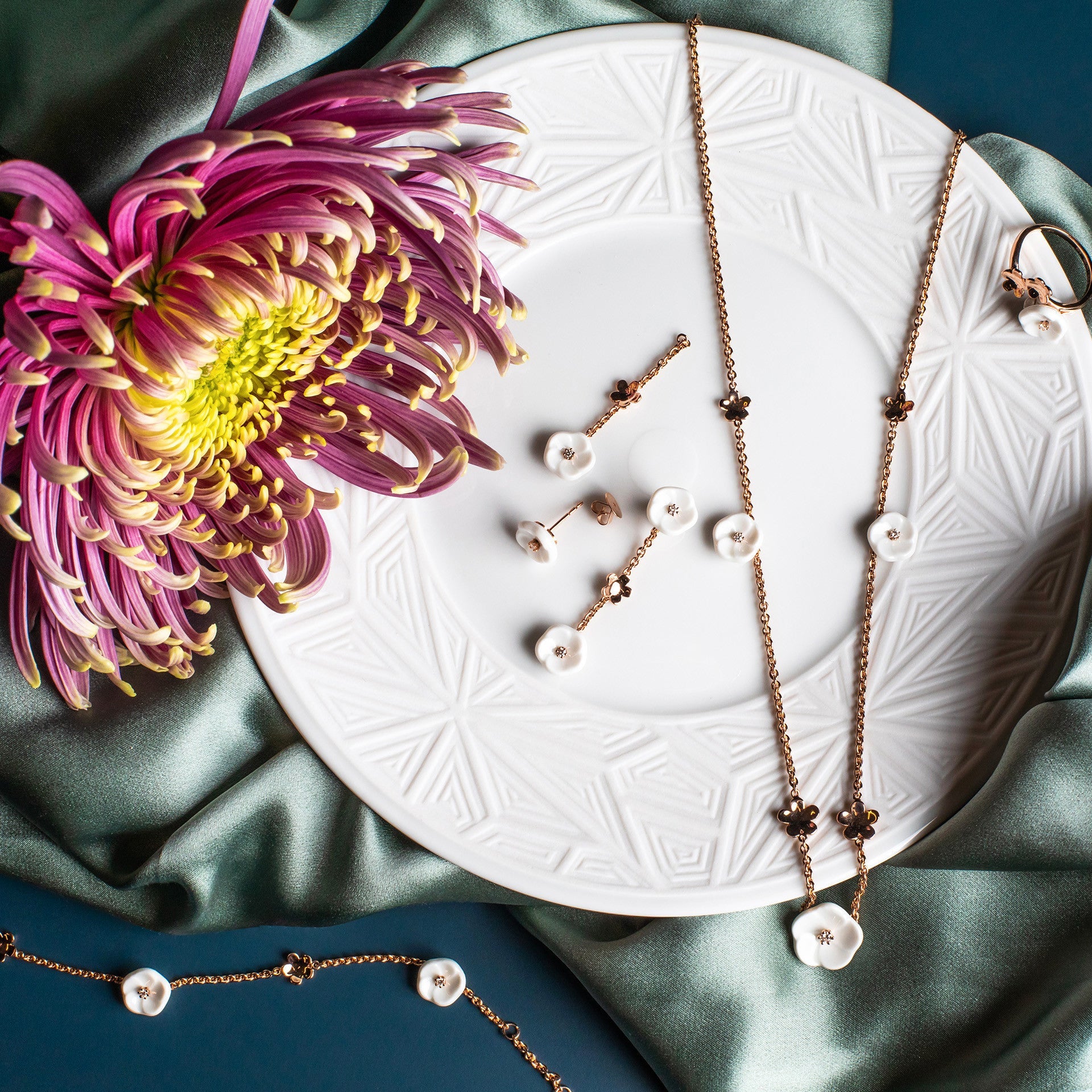 Ring Royal Blossom Bouquet Gelbgold 750 4 g | Meissen Royal Blossom Collection mpj10bl39600 - Meissen Weimar