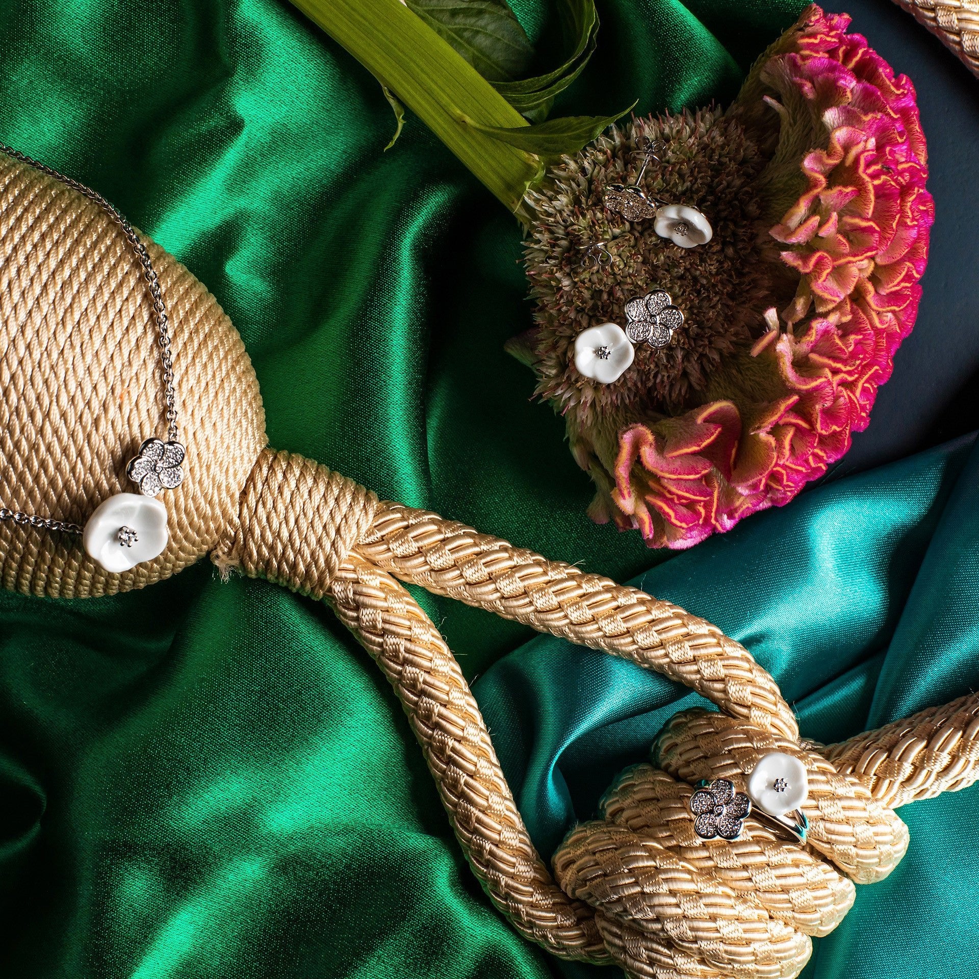 Ring Royal Blossom Pavé 52 mm Weißgold 750 | Meissen Royal Blossom Collection mpj10bl27500 - Meissen Weimar