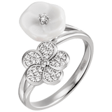 Ring Royal Blossom Pavé 52 mm Weißgold 750 | Meissen Royal Blossom Collection