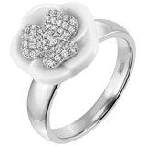 Ring Royal Blossom Pavé, Weißgold 750, Größe 50 mm | Meissen Royal Blossom Collection