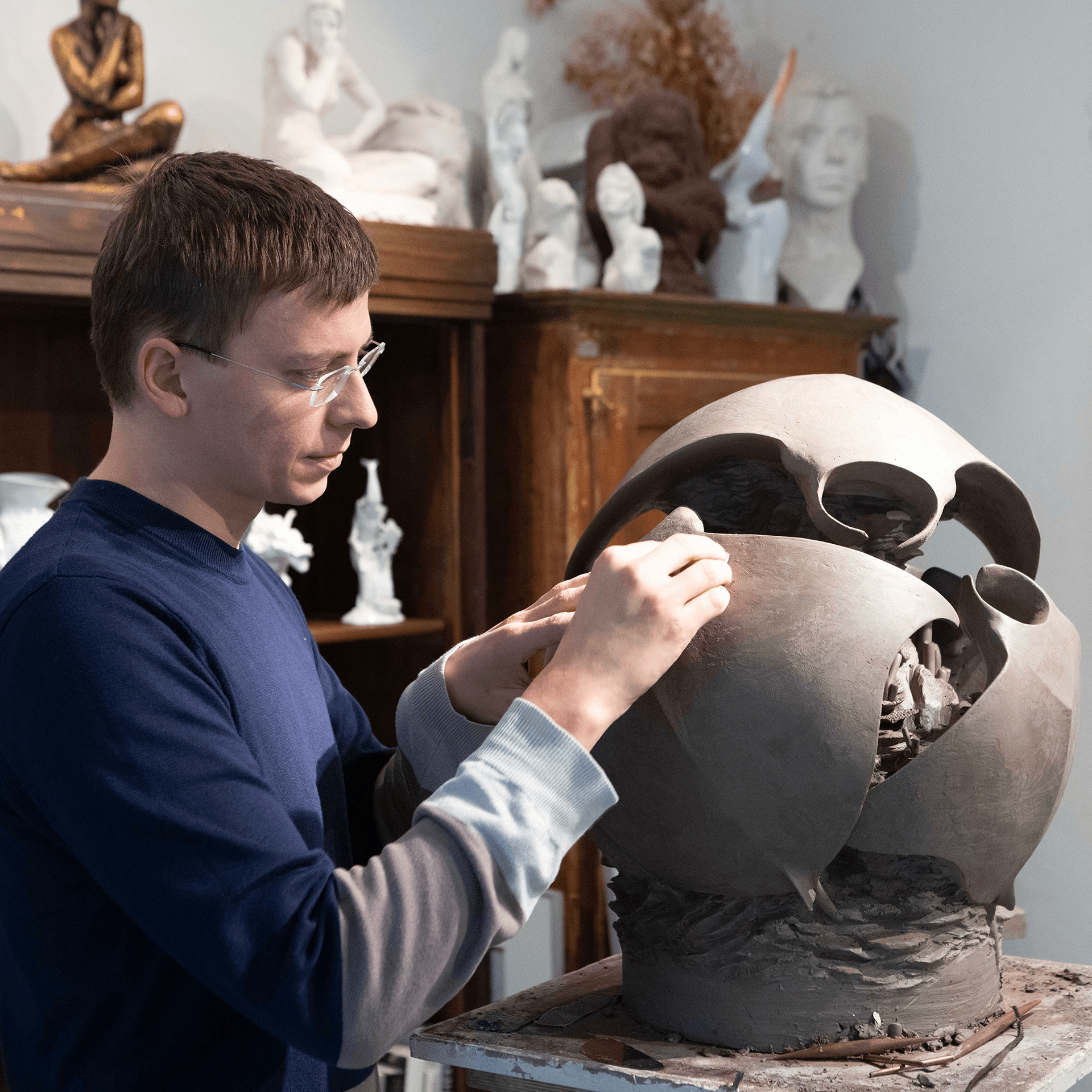 Rochenkugel, Bunt staffiert, Lim., H 44 cm | Meissen Exklusiv - Kollektion 900180-78M40 - Meissen Weimar