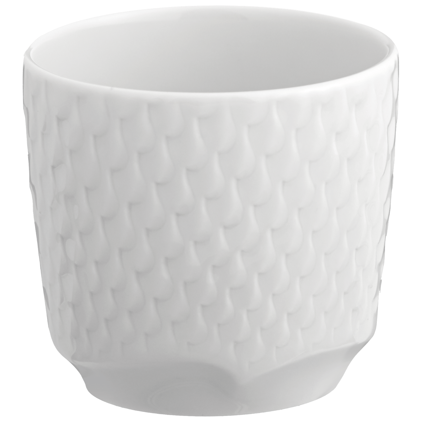 Sake Becher Weiß Ø 5.5 cm H 5 cm | Meissen Wellenspiel Relief 000001 - 55414 - Meissen Weimar
