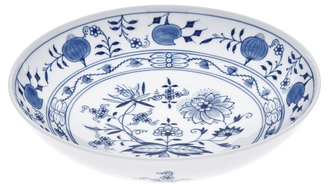 Salat - & Pastateller, Zwiebelmuster, kobaltblau, weißer Rand, Ø 22,5 cm | Meissen No.41 Zwiebelmuster 800101 - 54169 - Meissen Weimar