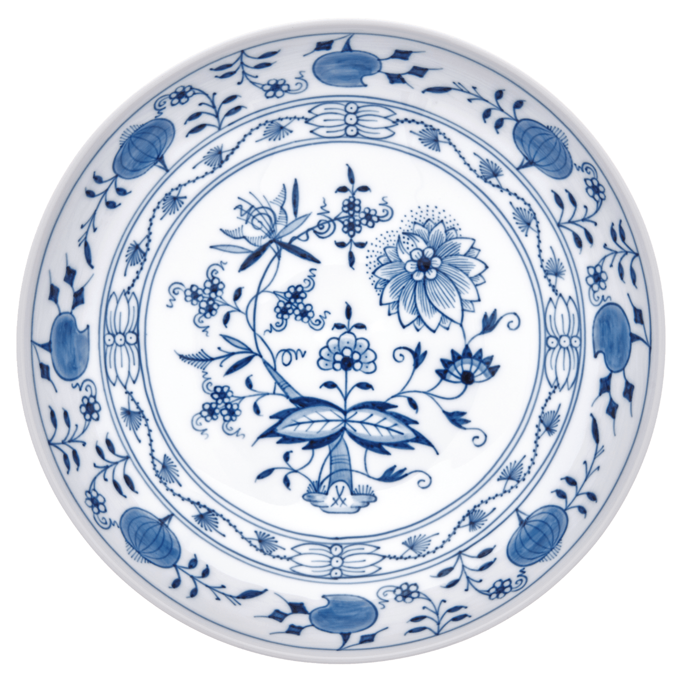 Salat - & Pastateller, Zwiebelmuster, kobaltblau, weißer Rand, Ø 22,5 cm | Meissen No.41 Zwiebelmuster 800101 - 54169 - Meissen Weimar