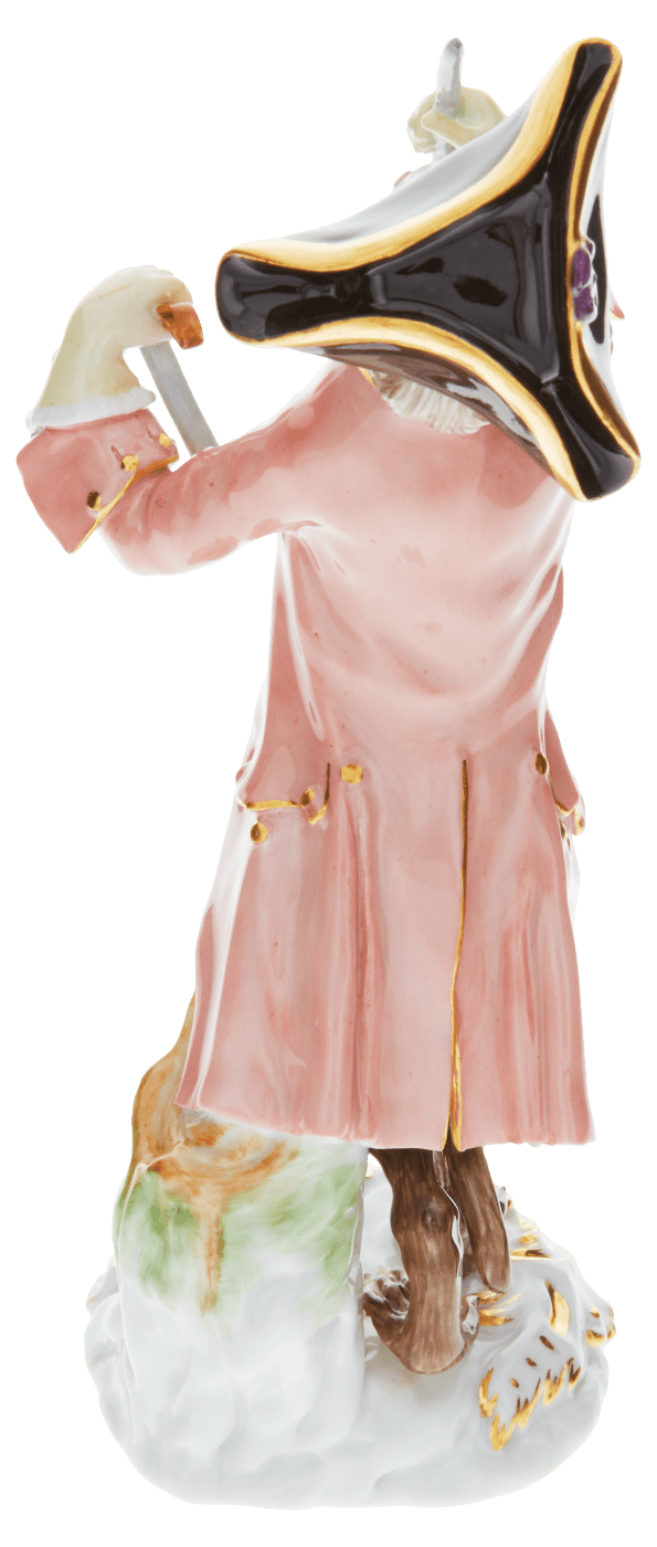 Sammelfigur Affenkapelle Triangelspieler, H 15 cm | Meissen Figuren - Edition Affenkapelle 90c300 - 60013 - Meissen Weimar