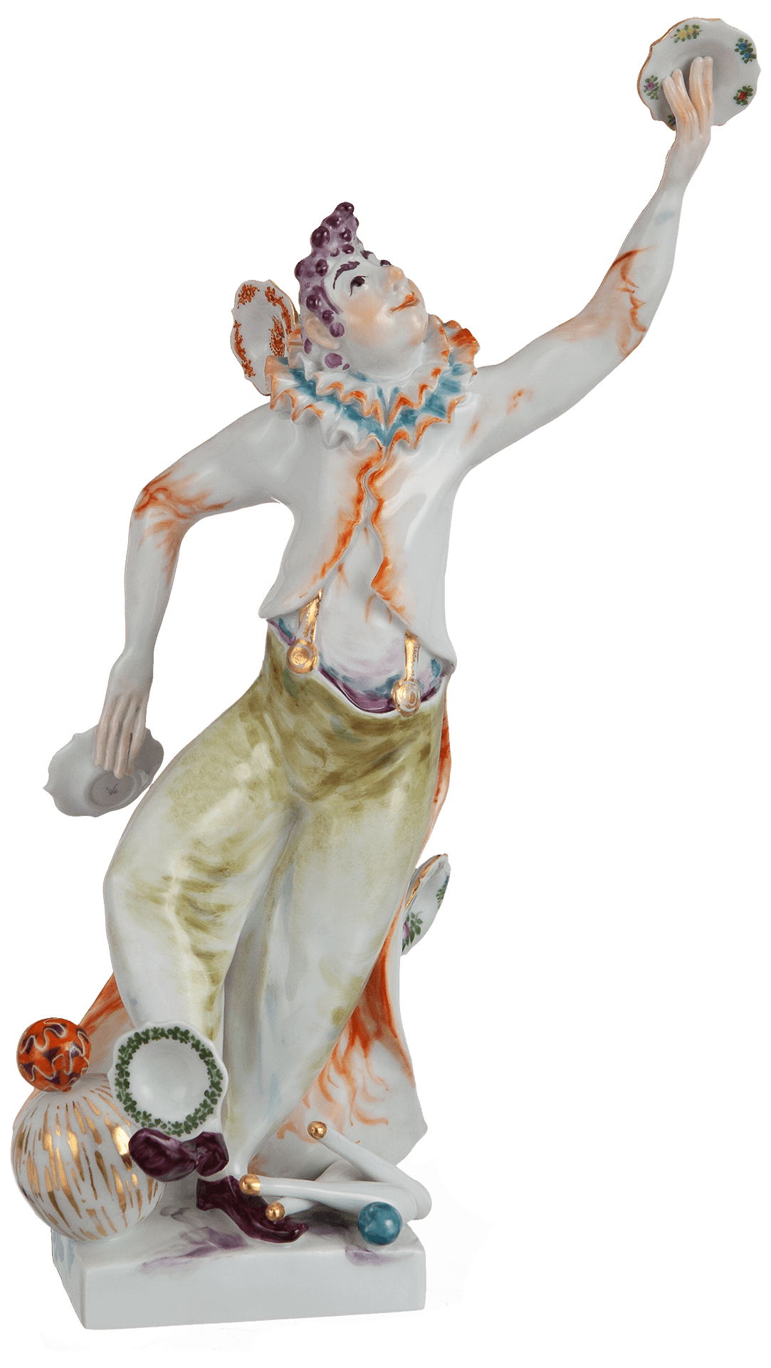Sammelfigur Zirkus Jongleur, handbemalt, H 25 cm | Meissen Figuren Individuell 900300 - 60469 - Meissen Weimar