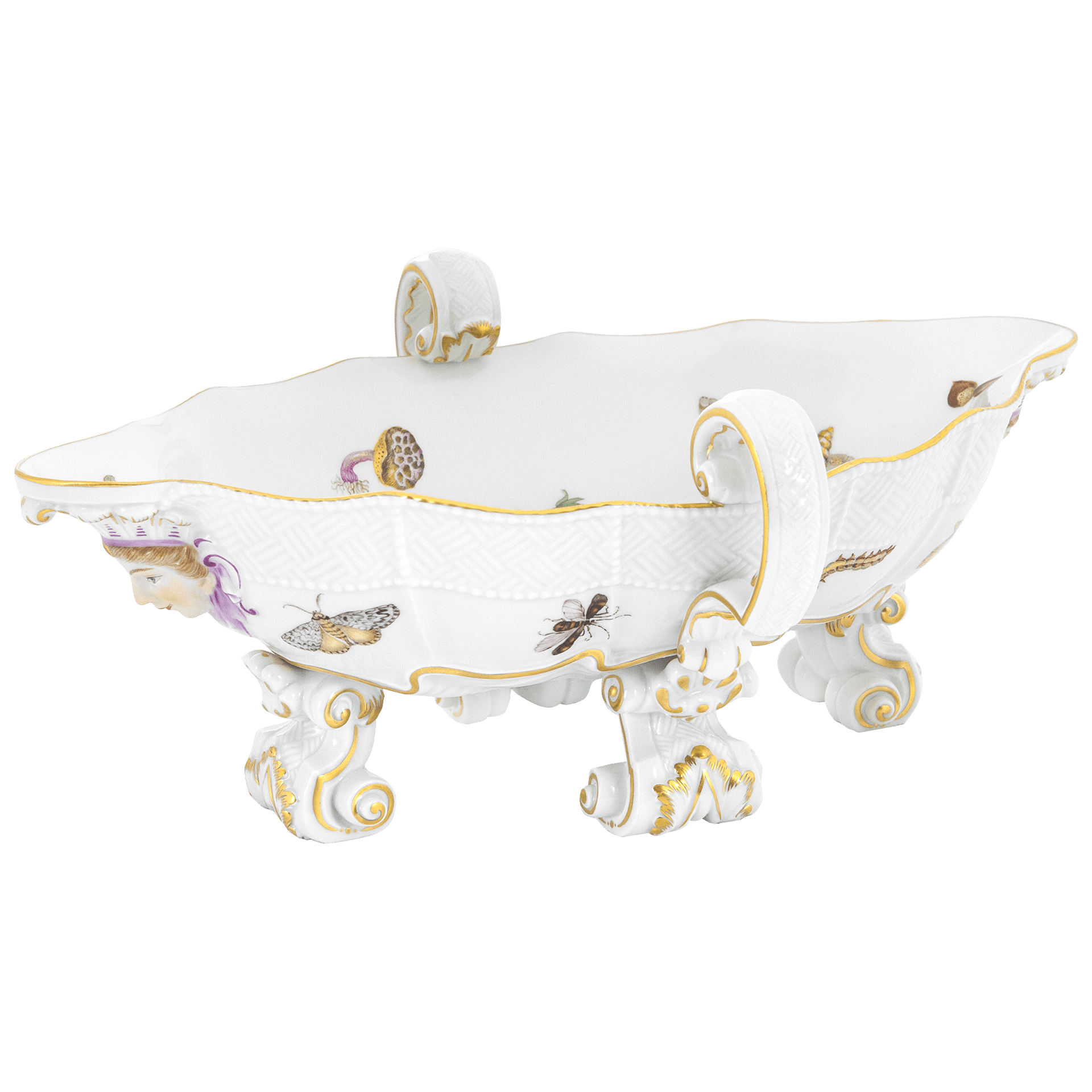 Sauciere Feldfrüchte mit Insekten L 25,5 cm | Meissen Limitierte Meisterwerke 90a784 - 81590 - Meissen Weimar