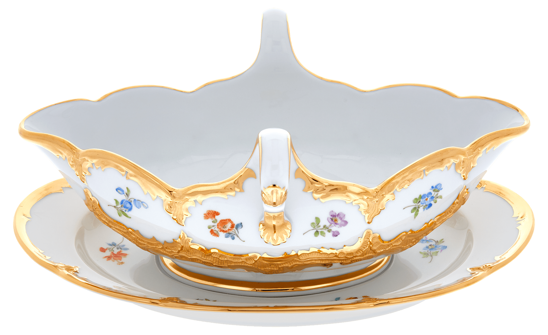 Sauciere Goldbronze Ø 26 cm, H 11 cm | Meissen B - Form 010179 - 15228 - Meissen Weimar