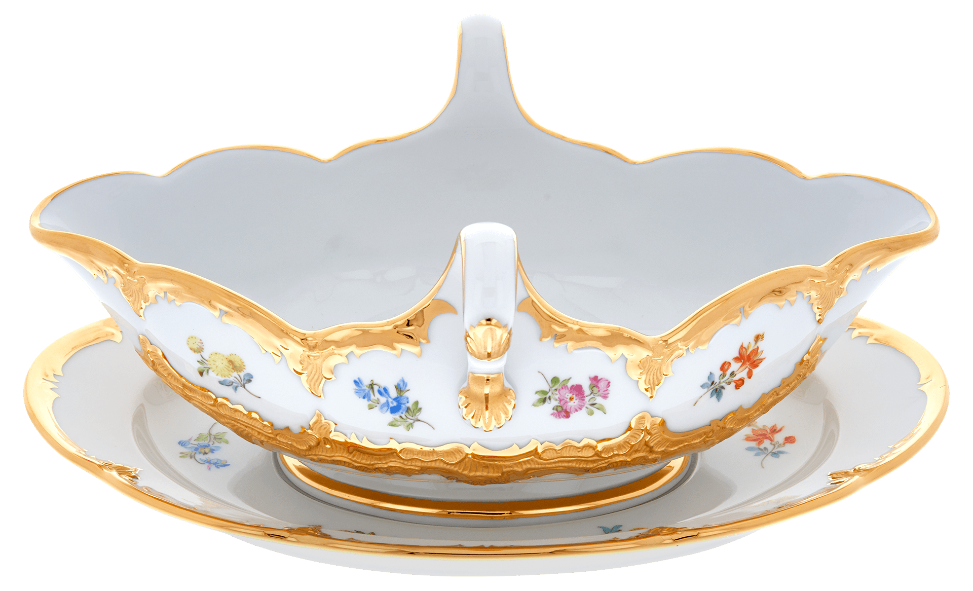 Sauciere Goldbronze Ø 26 cm, H 11 cm | Meissen B - Form 010179 - 15228 - Meissen Weimar