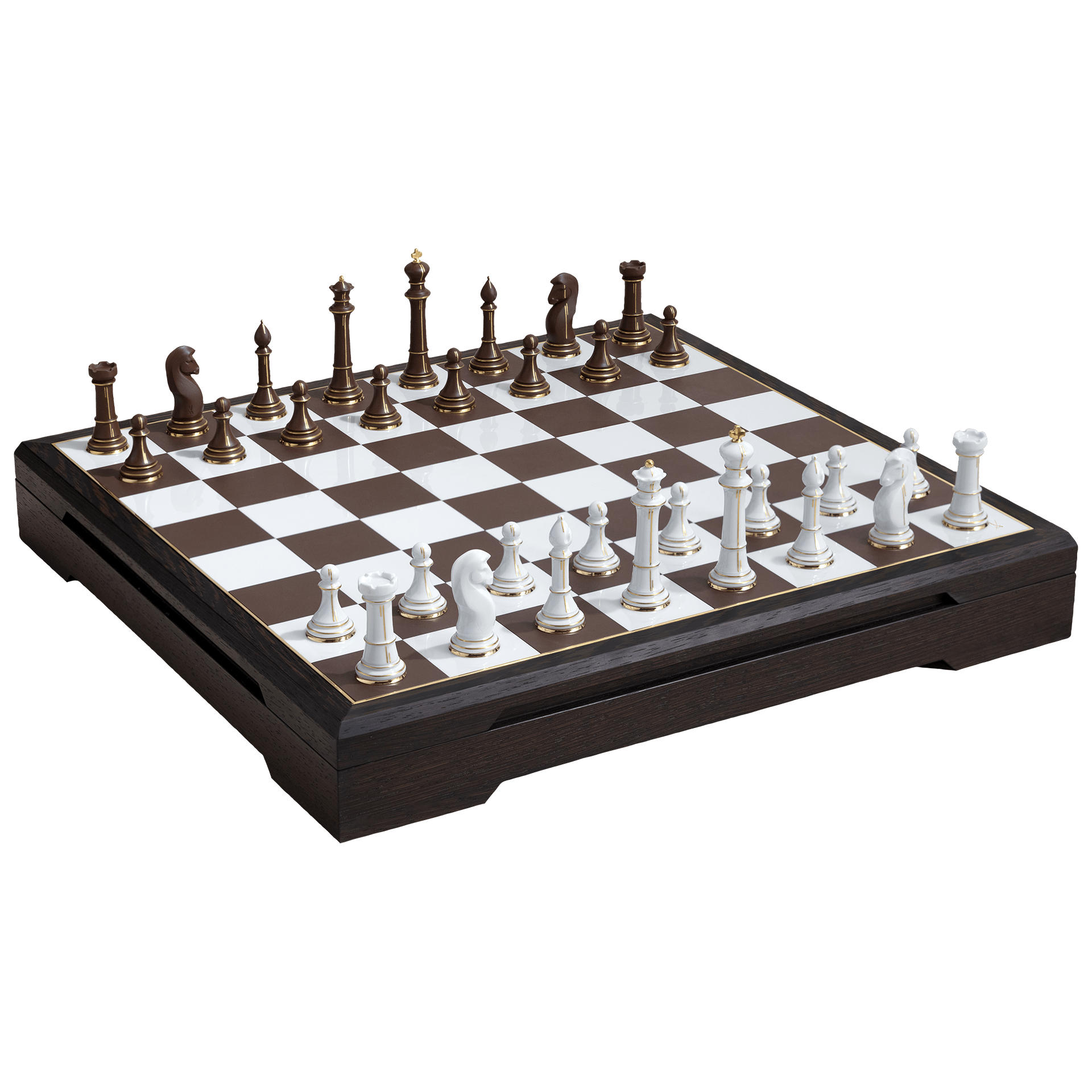 Schachspiel Figuren gold staffiert, L 50 cm | Meissen Fine Dining 943790 - 85m46 - Meissen Weimar