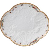 Schälchen, Indische Blumenzweige, gestreute Blümchen, Goldkante, Goldrand, L 13 cm | Meissen Schwanendessin