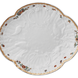 Schälchen, Indische Blumenzweige, gestreute Blümchen, Goldkante, Goldrand, L 15 cm | Meissen Schwanendessin