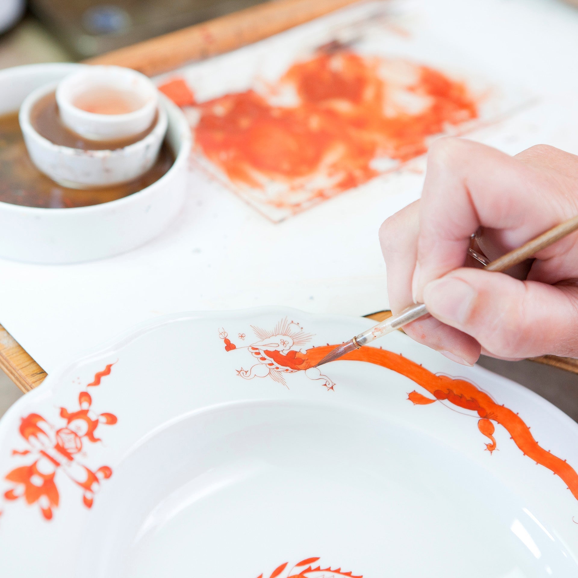 Schälchen Reicher Drache Ø 8 cm | Meissen Neuer Ausschnitt 320510-53600 - Meissen Weimar