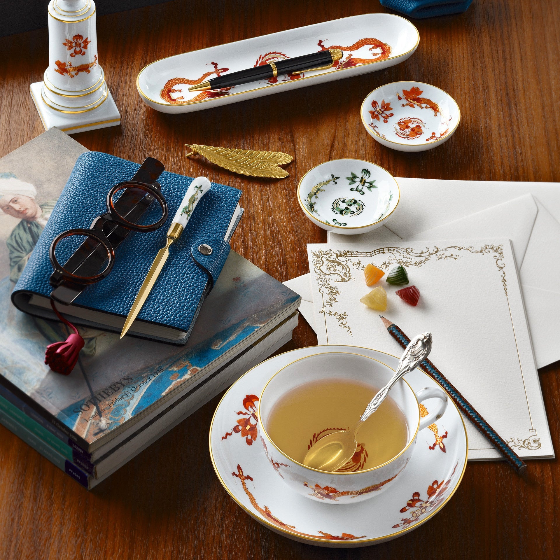 Schälchen Reicher Drache Ø 8 cm | Meissen Neuer Ausschnitt 320510-53600 - Meissen Weimar