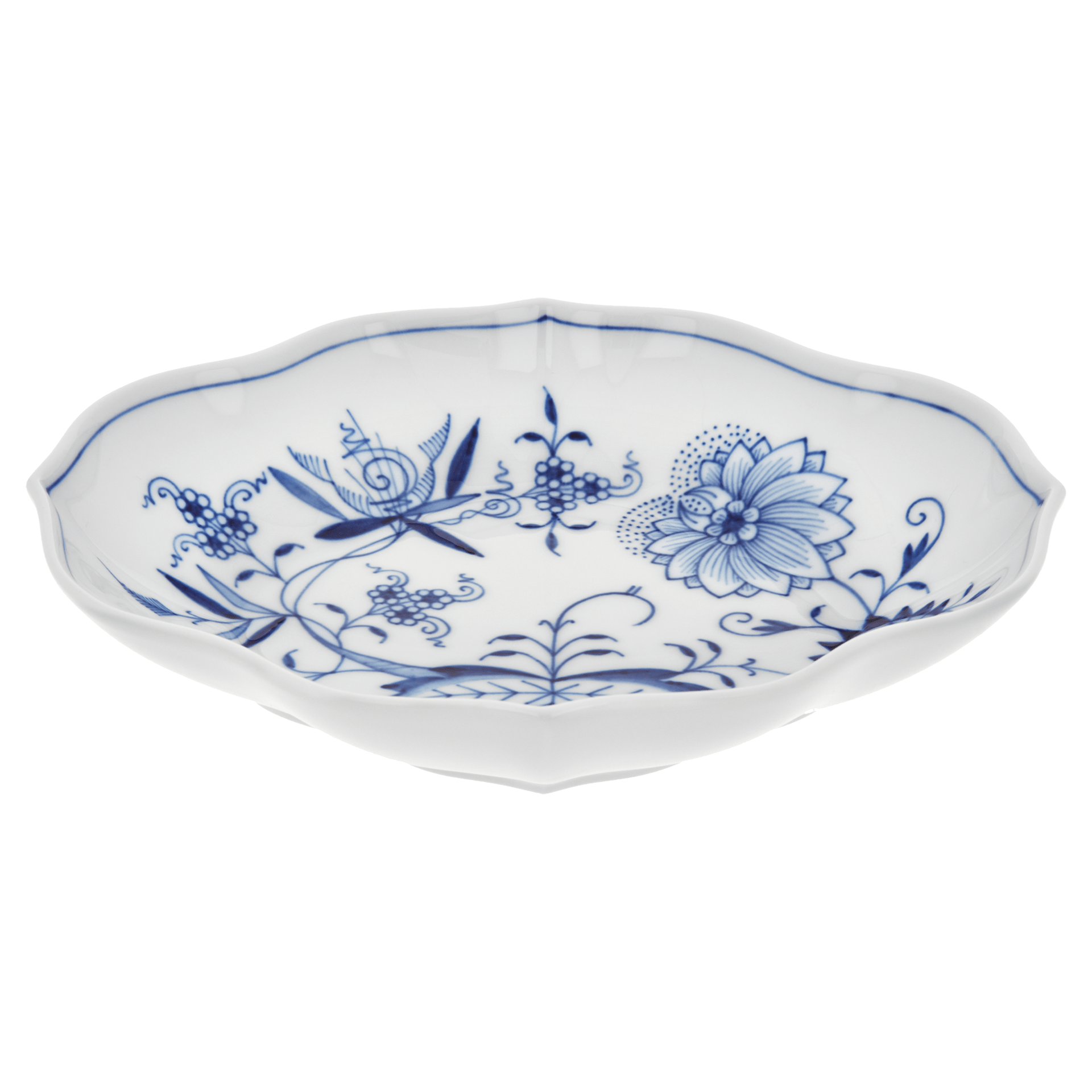 Schälchen, Zwiebelmuster, kobaltblau, weißer Rand, L 18 cm | Meissen Neuer Ausschnitt 800101 - 53607 - Meissen Weimar