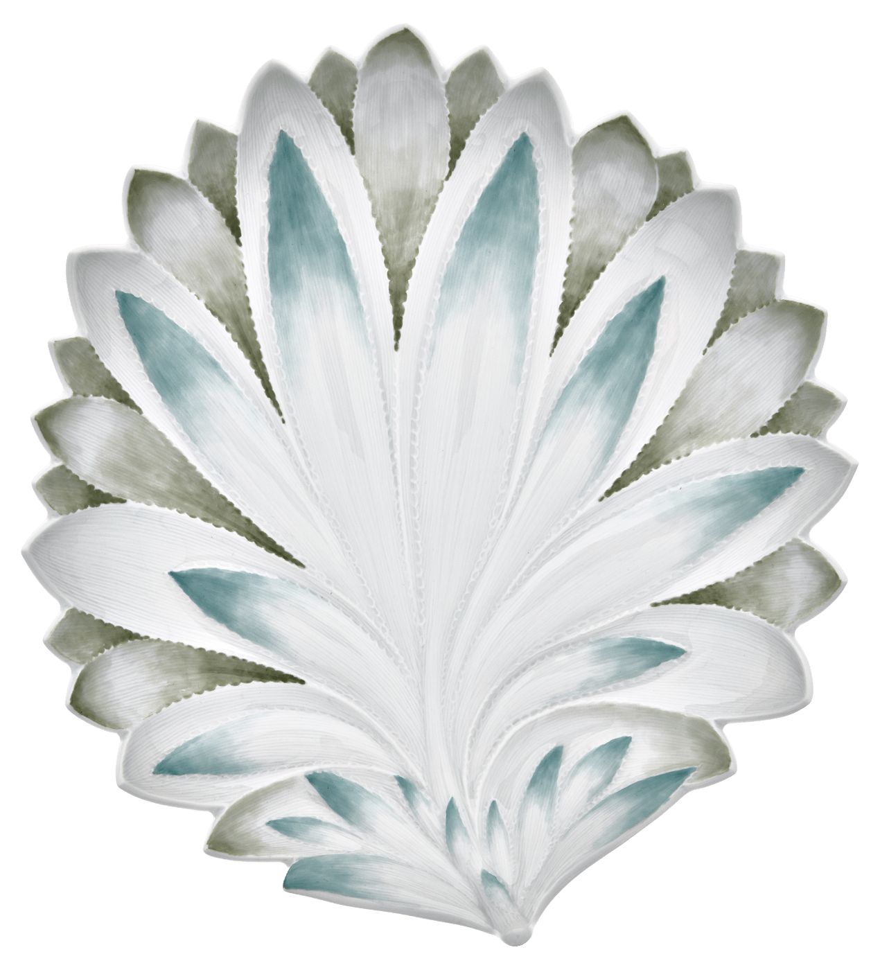 Schale Ananasblatt, Bunt, L 24 cm | Meissen Dosen Kollektion "Orangerie" 900100 - 53262 - Meissen Weimar