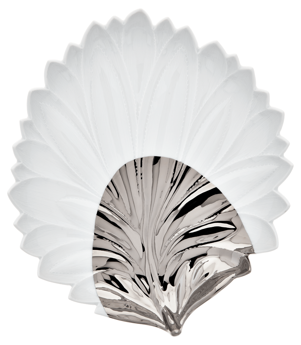 Schale Ananasblatt, Platin, L 24 cm | Meissen Dosen Kollektion "Orangerie" 99a533 - 53262 - Meissen Weimar