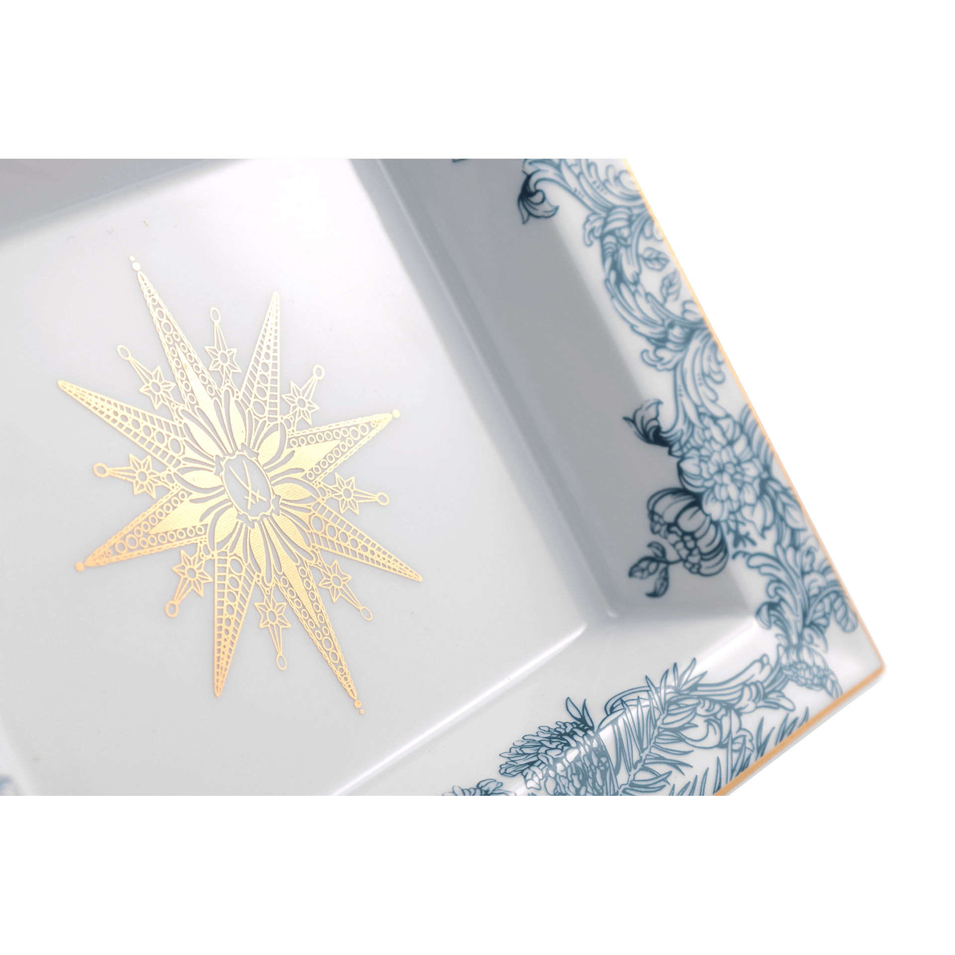 Schale, eckig, groß, "Meissen Christmas Star", blau, 21 x 18,5 cm | The Meissen Vide - Poche - Collection 79A940 - 53274 - Meissen Weimar