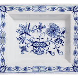 Schale eckig, groß, "Zwiebelmuster", kobaltblau, weißer Rand, 21 x 18,5 cm | The Meissen Vide-Poche-Collection