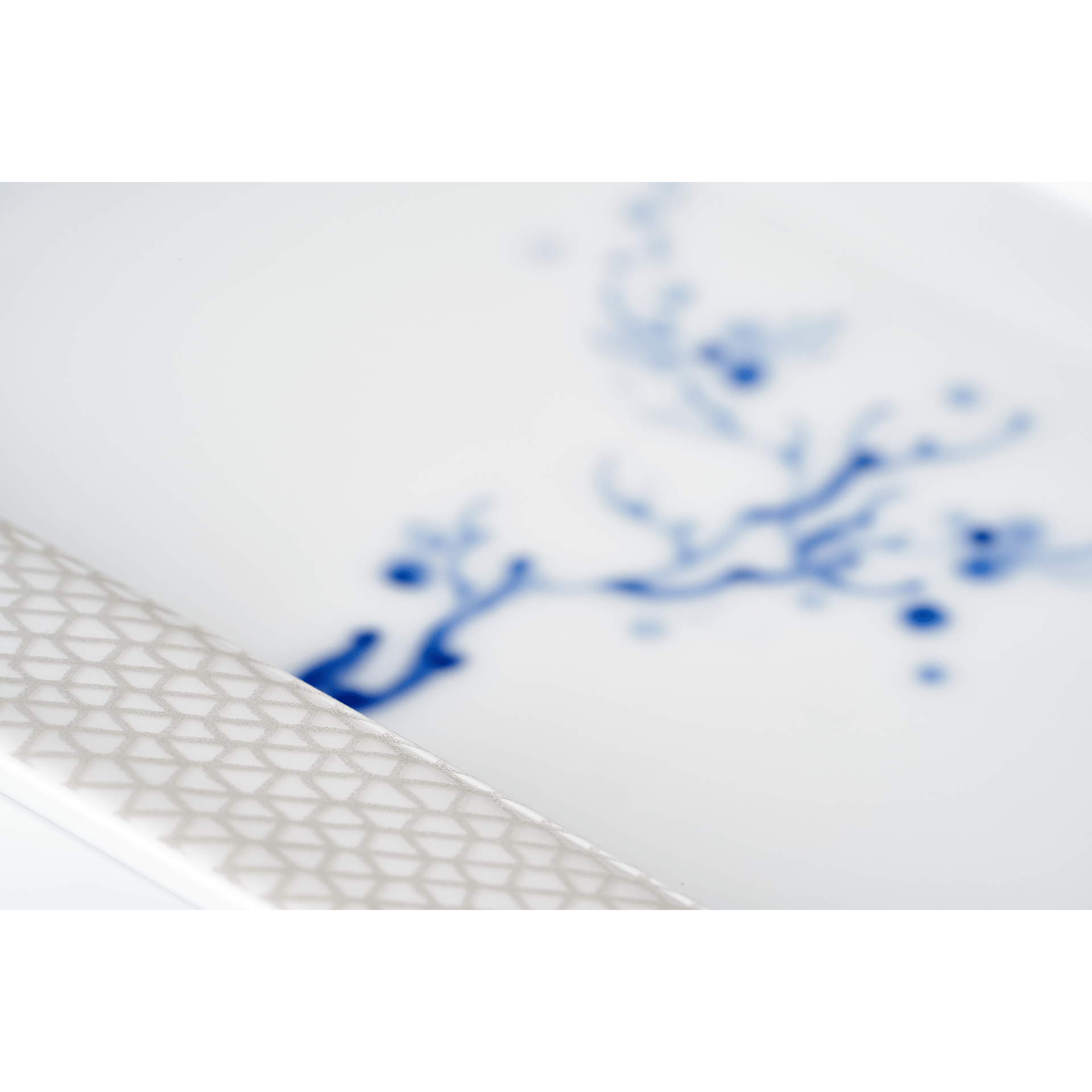 Schale eckig, klein, Blue Orchid White, 12,3 x 10 cm | The Meissen Vide - Poche - Collection 79A465 - 53268 - Meissen Weimar