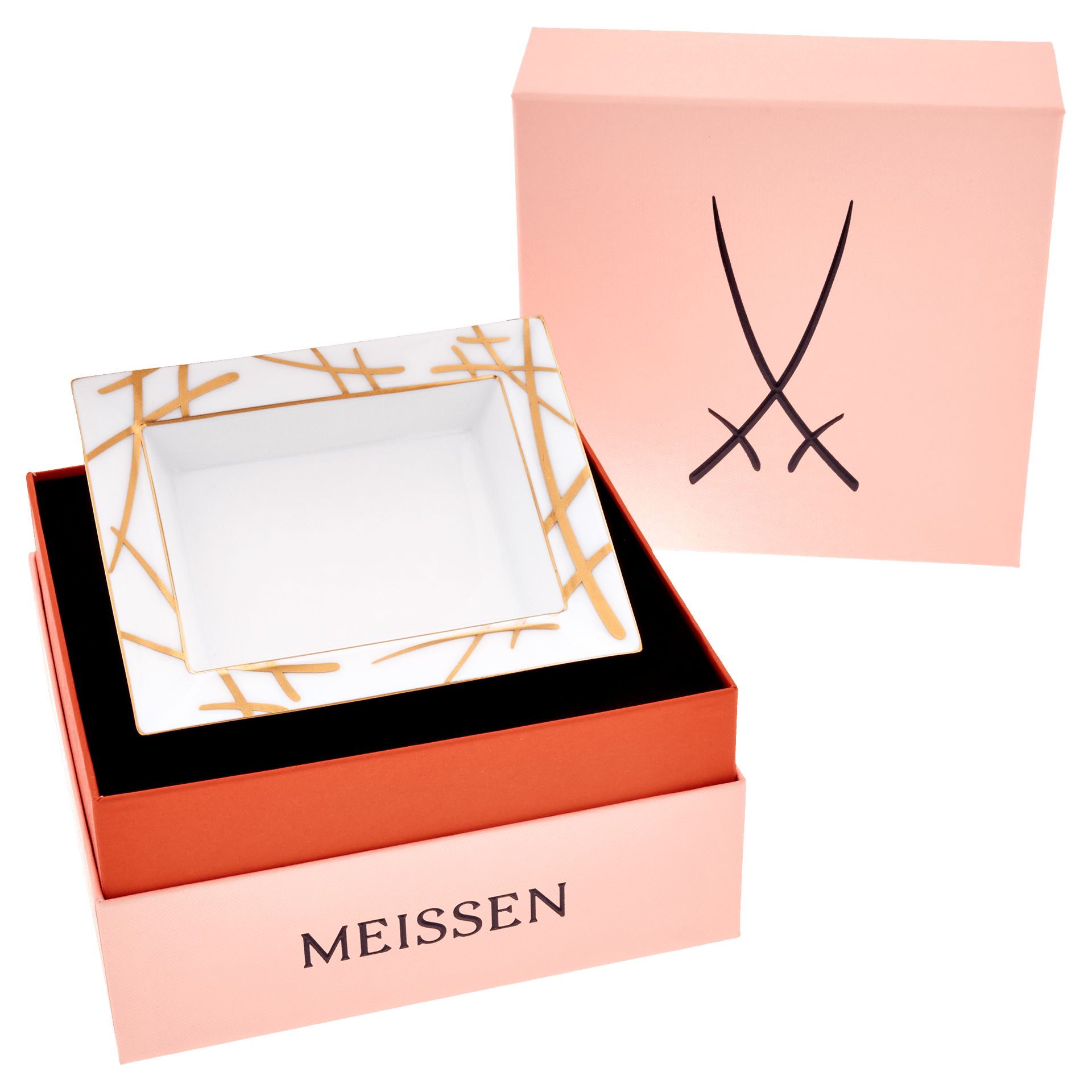 Schale eckig, klein, "Swords", 12,3 x 10 cm | The Meissen Vide - Poche - Collection 77A042 - 53268 - Meissen Weimar