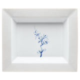 Schale eckig, mittel, Blue Orchid White, 16 x 13,5 cm | The Meissen Vide-Poche-Collection