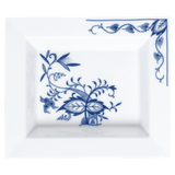 Schale eckig, mittel, Zwiebelmuster "Style" kobaltblau, weißer Rand, 16 x 13,5 cm | The Meissen Vide-Poche-Collection